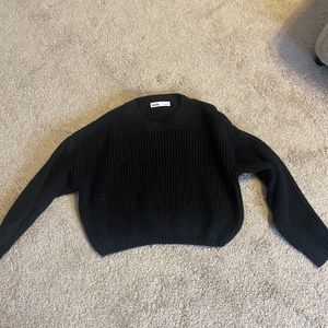 Black cropped sweater